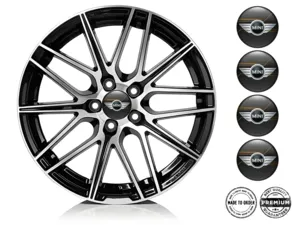 Mini Cooper Hub Cap Sticker Design Stylish Dome Labels